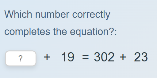 Balance addition equations - up to three digits